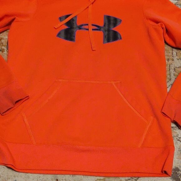 Under Armour ColdGear Hoodie fleece lined  Size S hunter orange - Picture 3 of 9